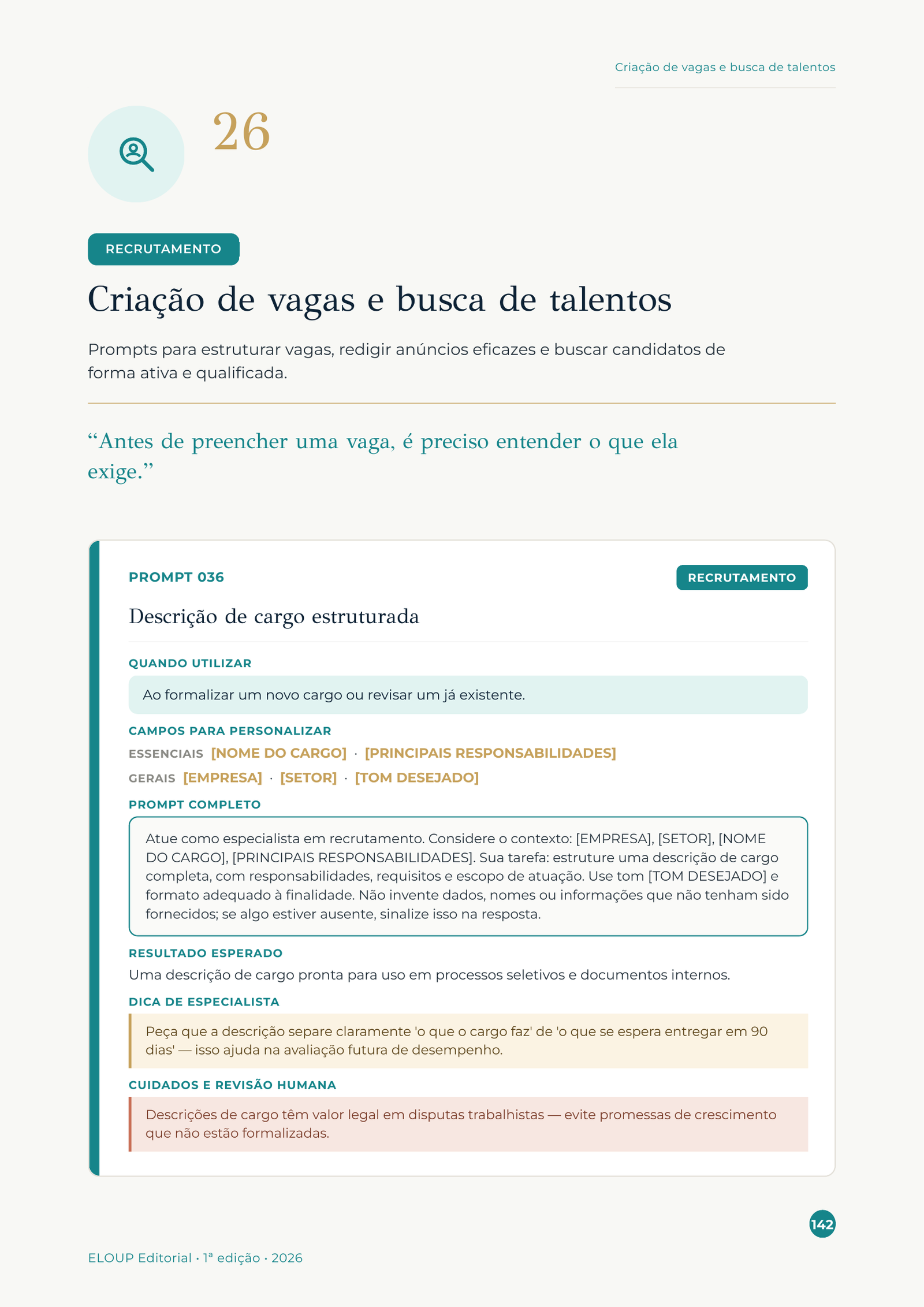 Exemplo de página do Guia Prático de IA para RH